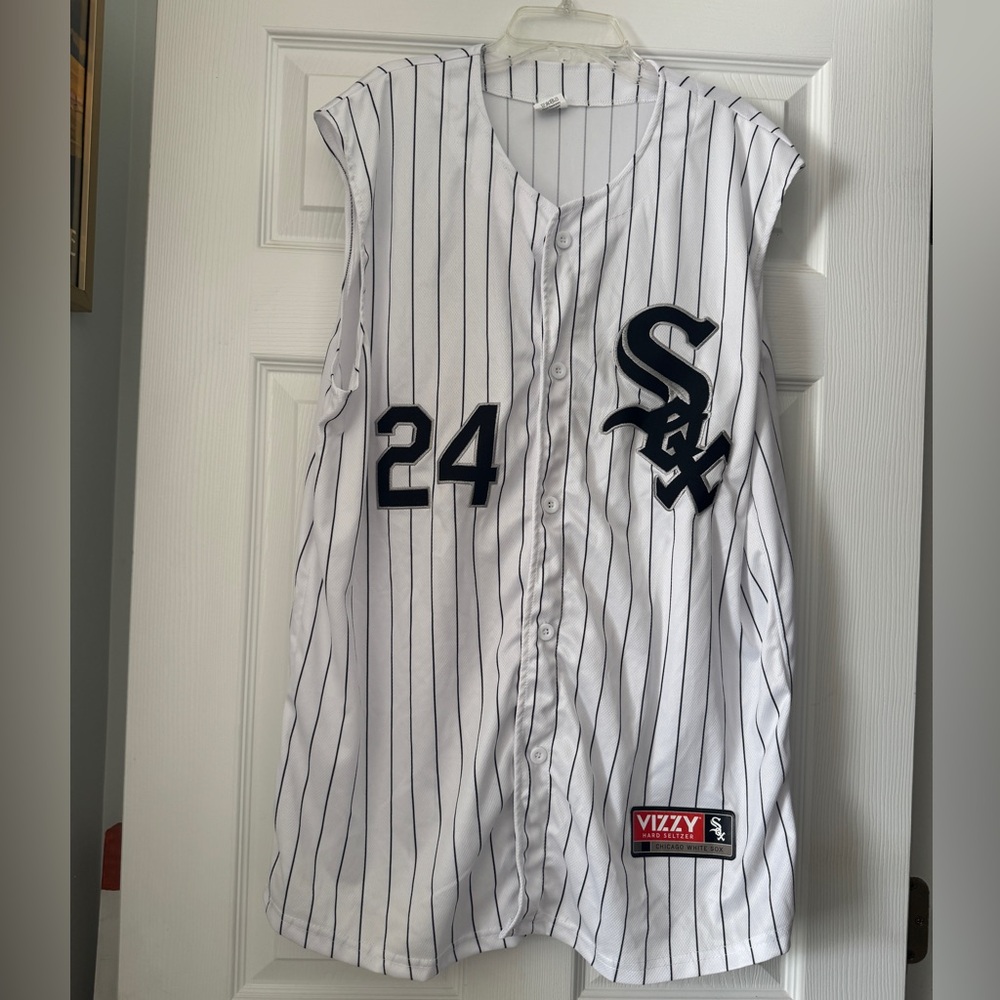 White Sox Striped Sleeveless Jersey